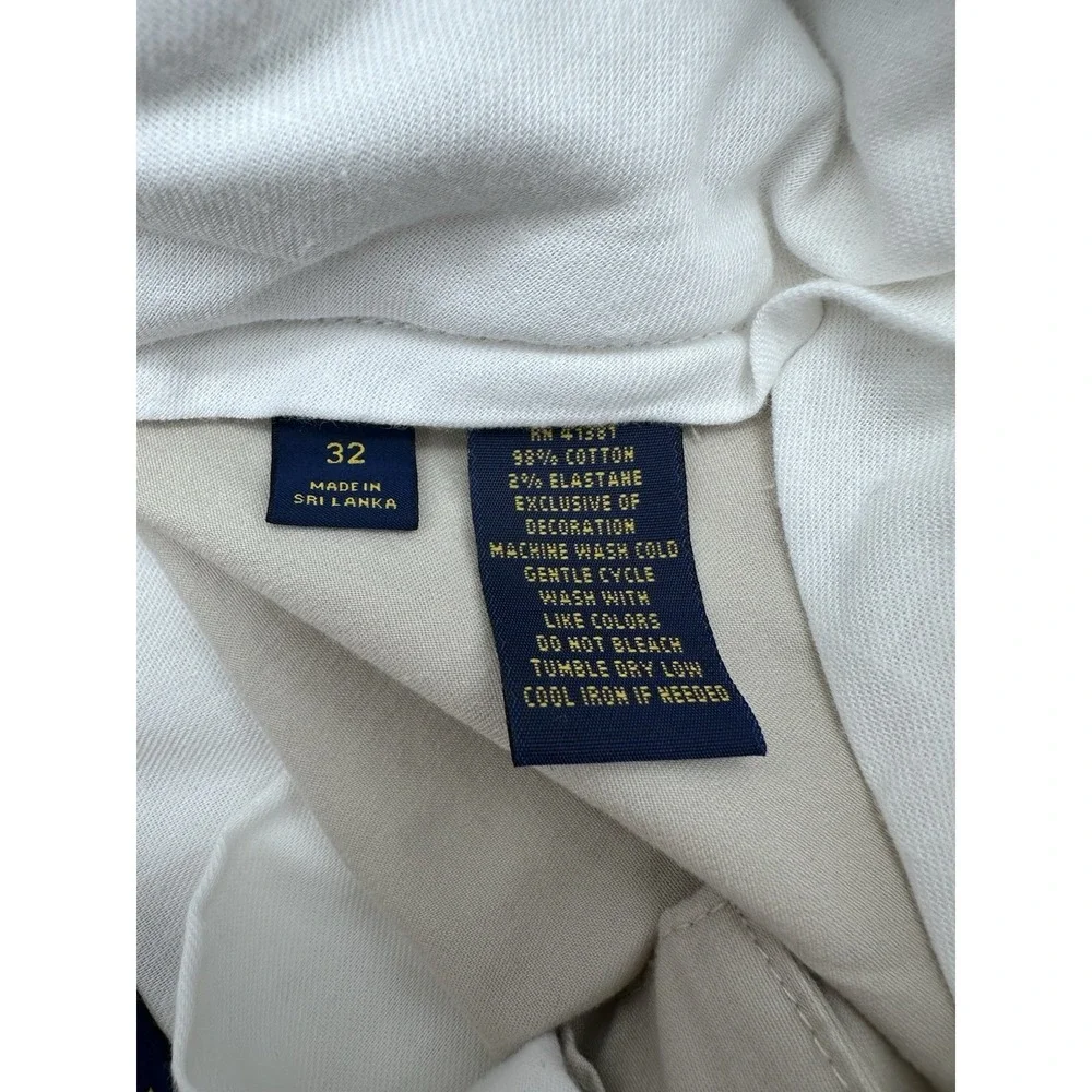 Polo Ralph Lauren Shorts Mens 32 Navy Cotton Twill Stretch Chino‎ Casual Golf